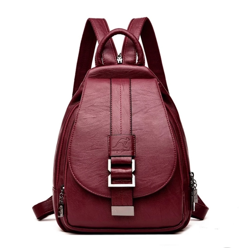 Genuine Leather Rustic Backpack Purse